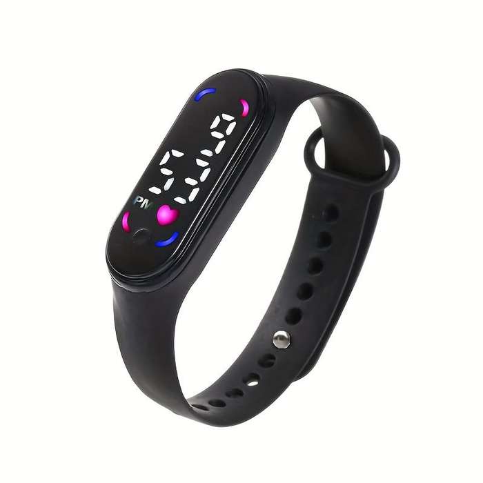 LED Touch Screen Electronic Sports Watch WR Silicone Digital Wrist Watch