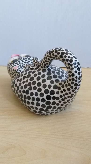 Cat Figurine Teapot, Sugar Holder, Milk Jug & Tray
