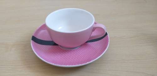 Pretty Pink Teapot with Two Tea cups