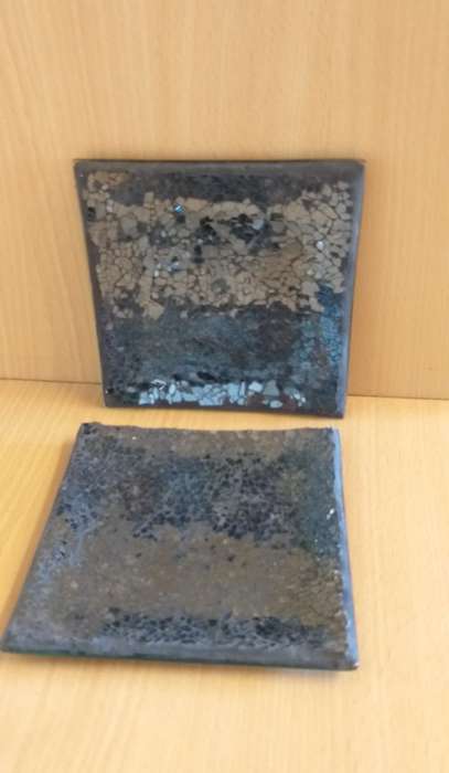Small Square Shape Mosaic Glass Plate (14cm x 14cm)