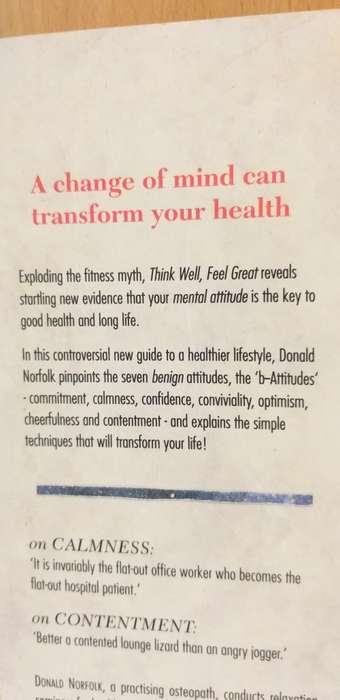 Think Well....Feel Great: Donald Norfolk (Paperback)