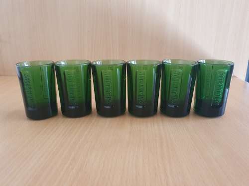 Set of 6 Green Jägermeister Shot Glasses