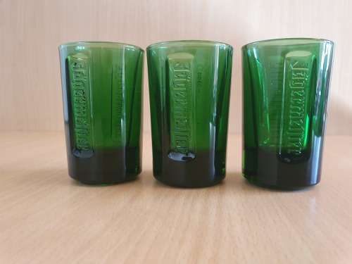 Set of 6 Green Jägermeister Shot Glasses