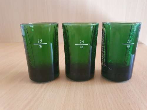 Set of 6 Green Jägermeister Shot Glasses