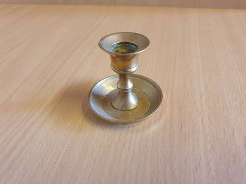 Set of 2 Miniature Brass Candle Holders