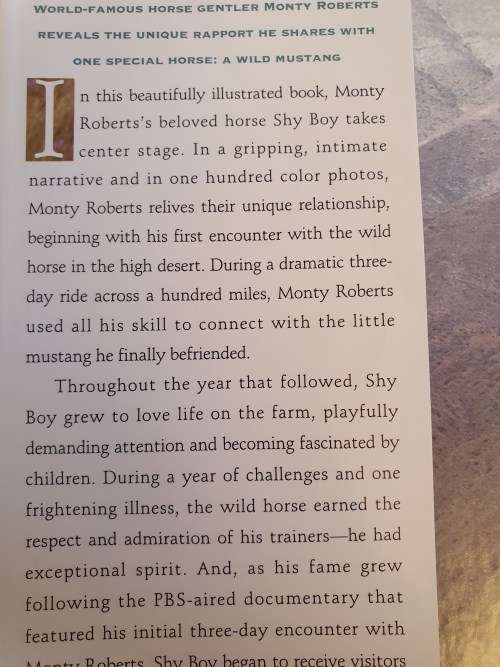 Shy Boy - The Horse that Came in From the Wild : Monty Roberts (Hardcover)