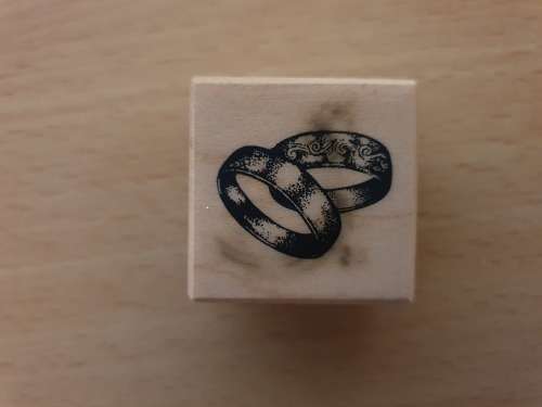 Rubber Stamp - Wedding Rings - 3cm x 3cm