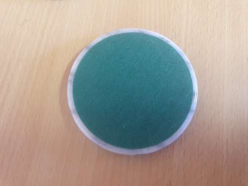 Set of 3 Round Stoneware and Cork Coasters - width 9cm