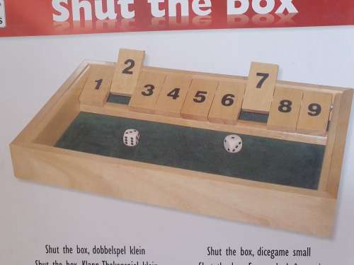 Shut the Box Wooden Dice Game