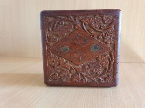 Square Shape Wooden Jewellery Box (13cm x 13cm height 7cm)