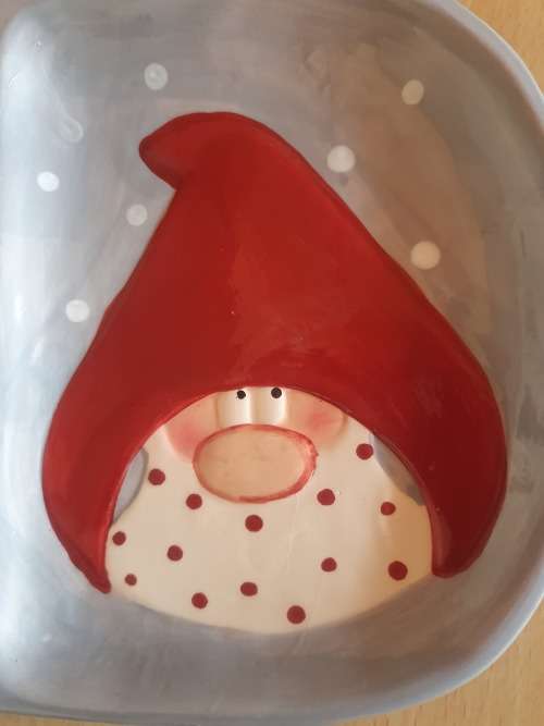 Ceramic Christmas/Santa Platter (31cm x 19cm)