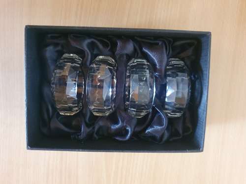 Set of 6 Glass Serviette/Napkin Holders