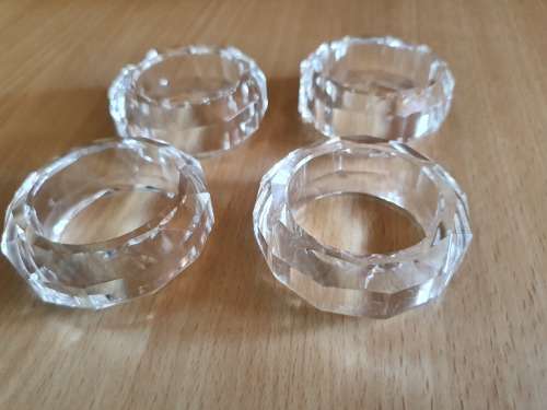Set of 6 Glass Serviette/Napkin Holders