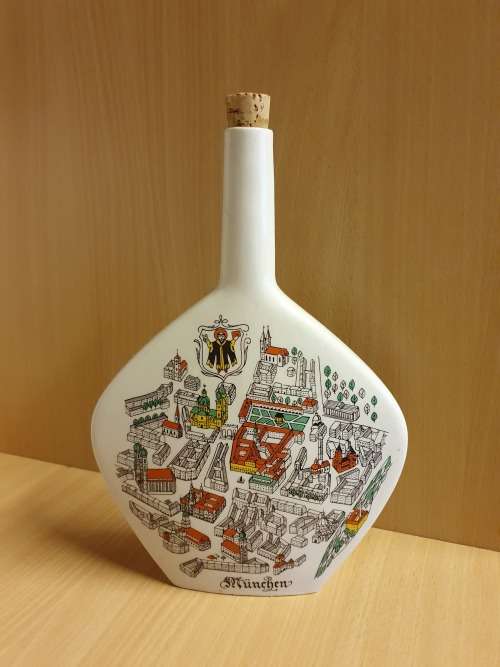 Vintage Munich Escorial A. Riemer Schmid Escorial Grün Bottle (27cm x 19cm)