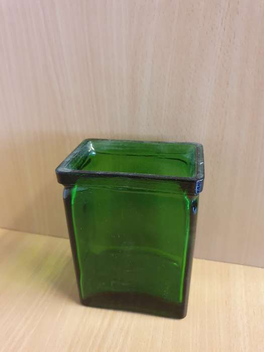 Green Glass Vase (10cm x 7cm height 14cm)