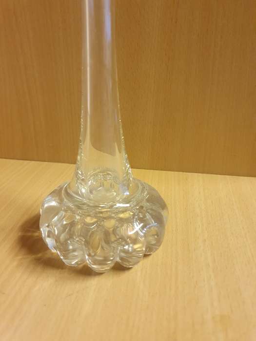 Long Narrow Clear Glass Vase