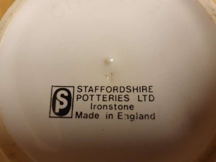 Vintage Staffordshire Pottery Soup Bowl