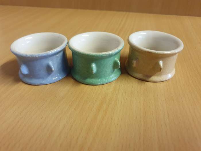 Set of 3 Ceramic Napkin Rings