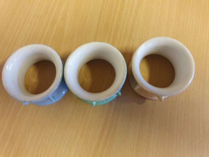 Set of 3 Ceramic Napkin Rings