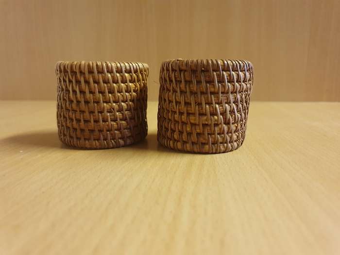 Set of 2 Rattan Napkin Rings