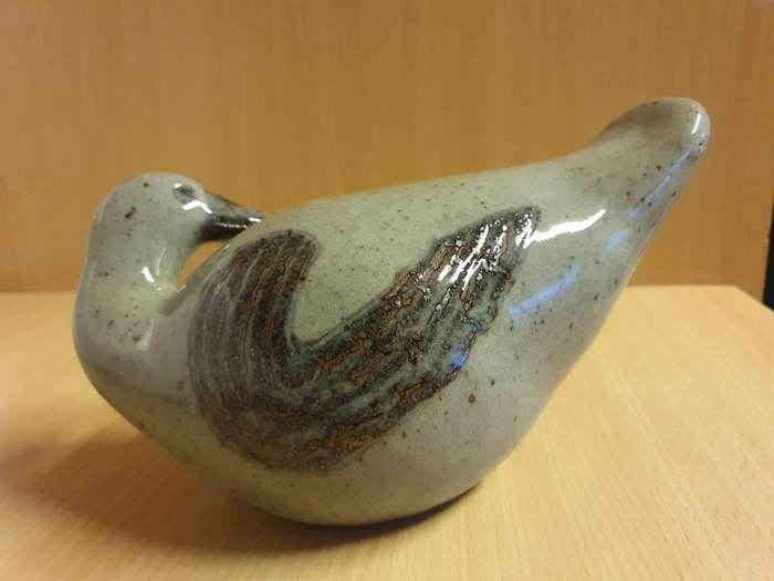 Stoneware Bird Figurine