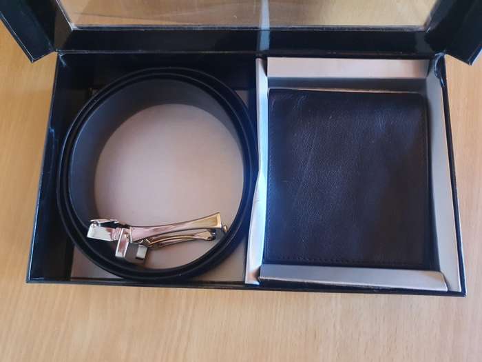 Set of 2 - Black Belt & Wallet