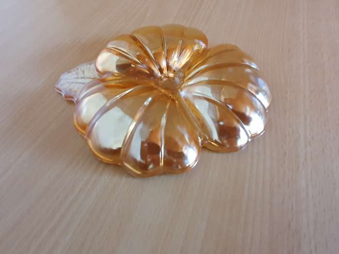Vintage Scalloped Shape Carnival Glass Sweet Dish
