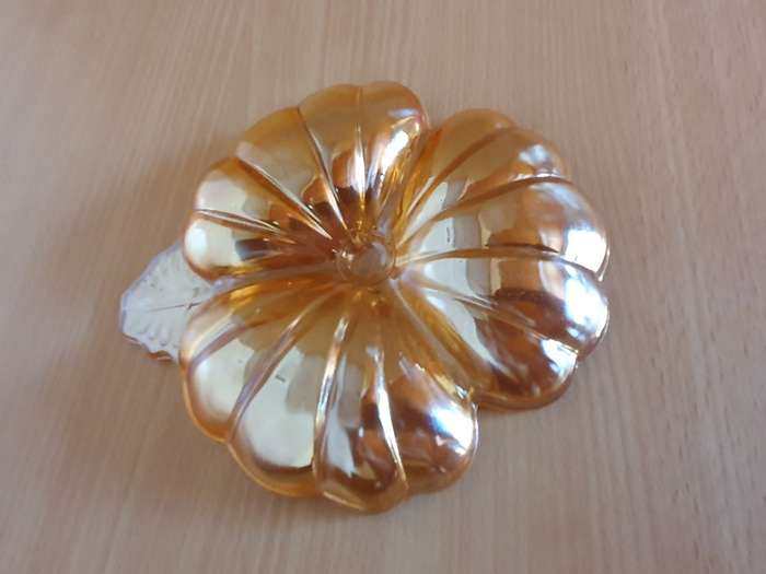 Vintage Scalloped Shape Carnival Glass Sweet Dish