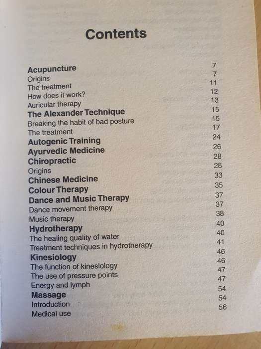 Alternative Therapies (Acupuncture, Kinesiology, Reiki, Reflexology, Shiatsu, yoga)