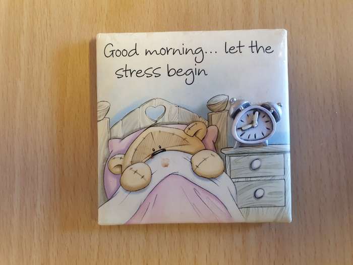 Good Morning.... Let the stress begin - Fridge Magnet
