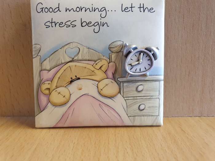 Good Morning.... Let the stress begin - Fridge Magnet