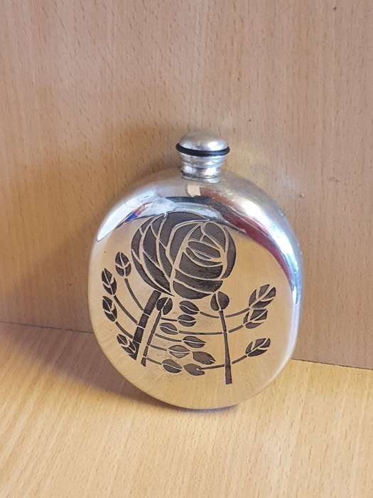 Charles Rennie Macintosh Pewter Hip Flask