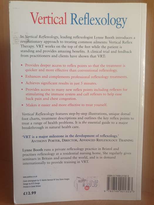 Vertical Reflexology - Five Minute Technique to Transform Your Health: Lynne Booth (Paperback)