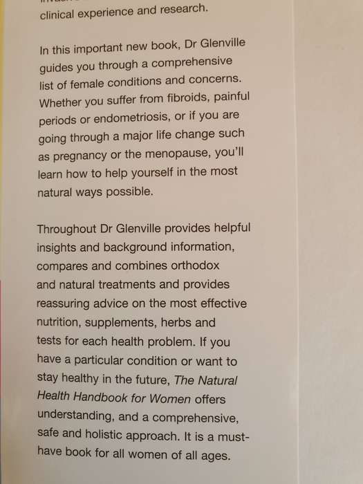The Natural Health Handbook for Women : Marilyn Glenville PhD (Hardcover)