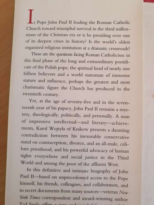 Pope John Paul II - The Biography - Tad Szulc (Hardcover)