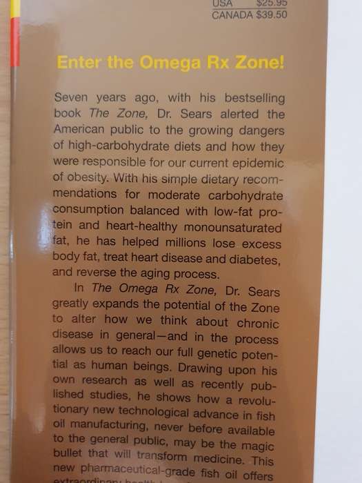 The Omega RX Zone - The miracle of the new high-dose fish oil: Dr. Barry Sears (Hardcover)