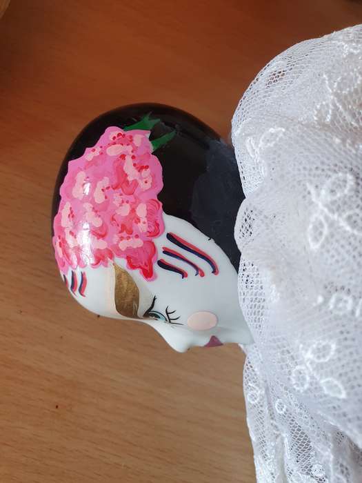 Vintage Porcelain Harlequin Doll