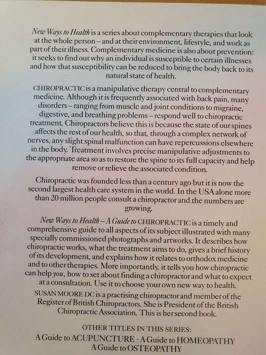 New Ways to Health - A Guide to Chiropractic : Susan Moore (Paperback)