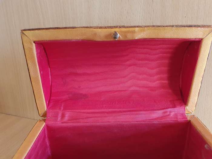 Vintage Genuine Leather Jewelry Box - Made in Spain