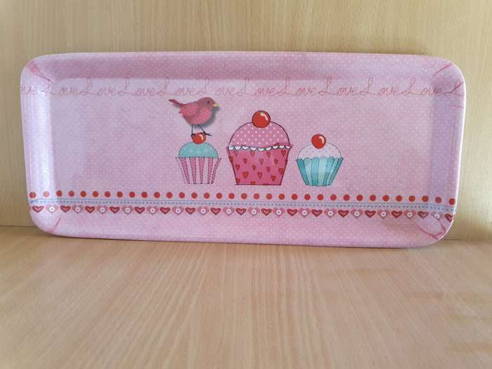 Pink Melamine Cupcake Serving Tray
