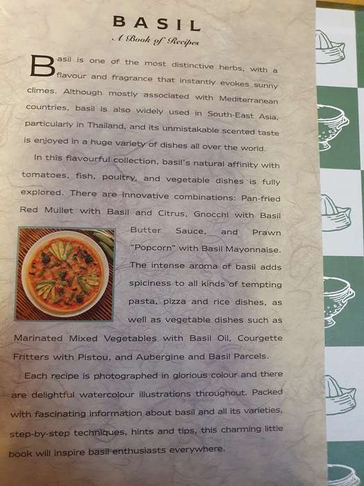 Basil - A Book of Recipes (Hardcover)