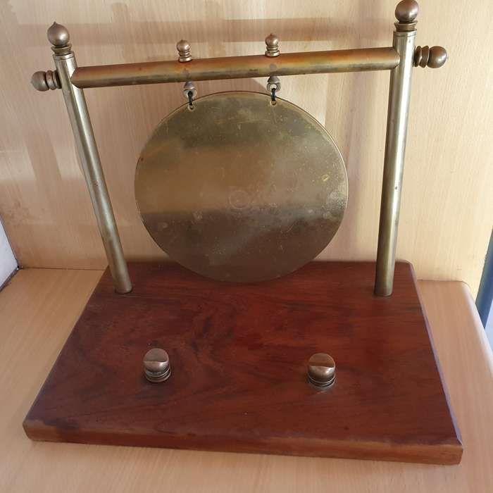 Vintage Brass & Wooden Gong