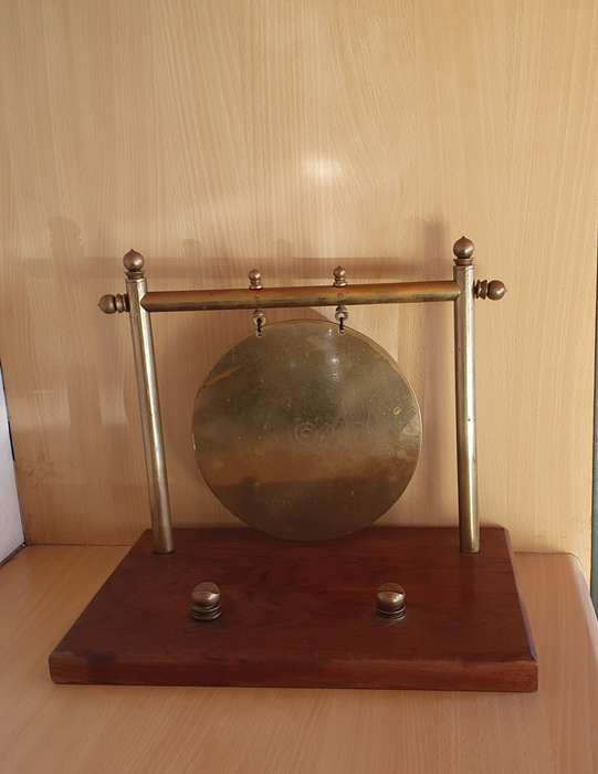 Vintage Brass & Wooden Gong