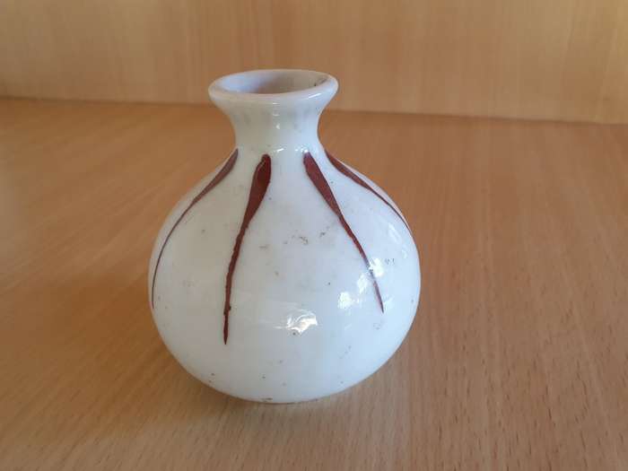 Small Two Tone Ceramic Vase - height 9cm width 10cm