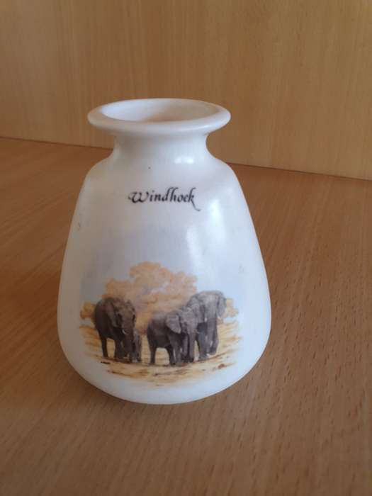Souvenir Ceramic Vase - Windhoek (height 9cm width 10cm)