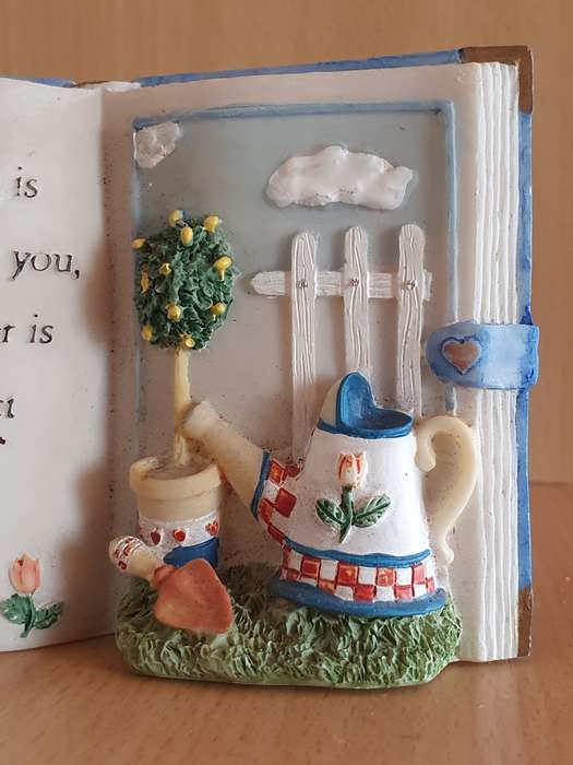 `My Grace is Sufficient For You`... - Small CeramicnBook Display Ornament (11cm x 8cm)