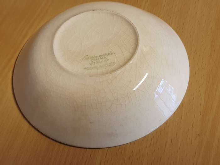 Round Vintage Continental China Bowl - width 14cm height 3cm