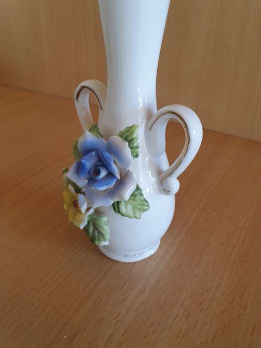 Small Floral Ceramic Vase - height 13cm width 6cm