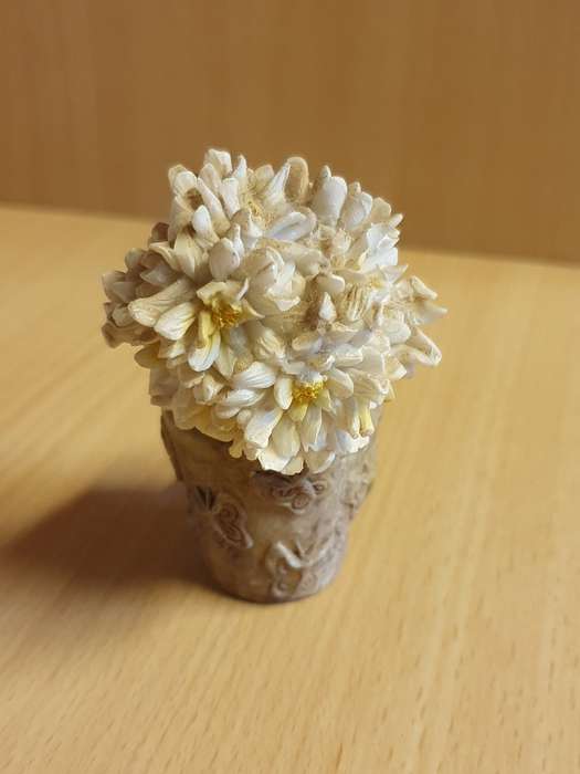 Small Baby in a Plant Pot Figurine - height 8cm width 5cm