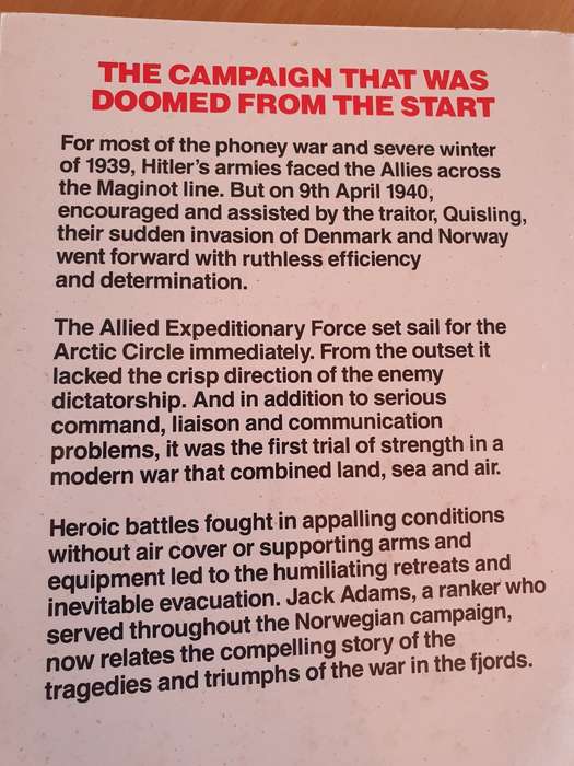 The Doomed Expedition - The Campaign in Norway 1940: Jack Adams (Paperback)